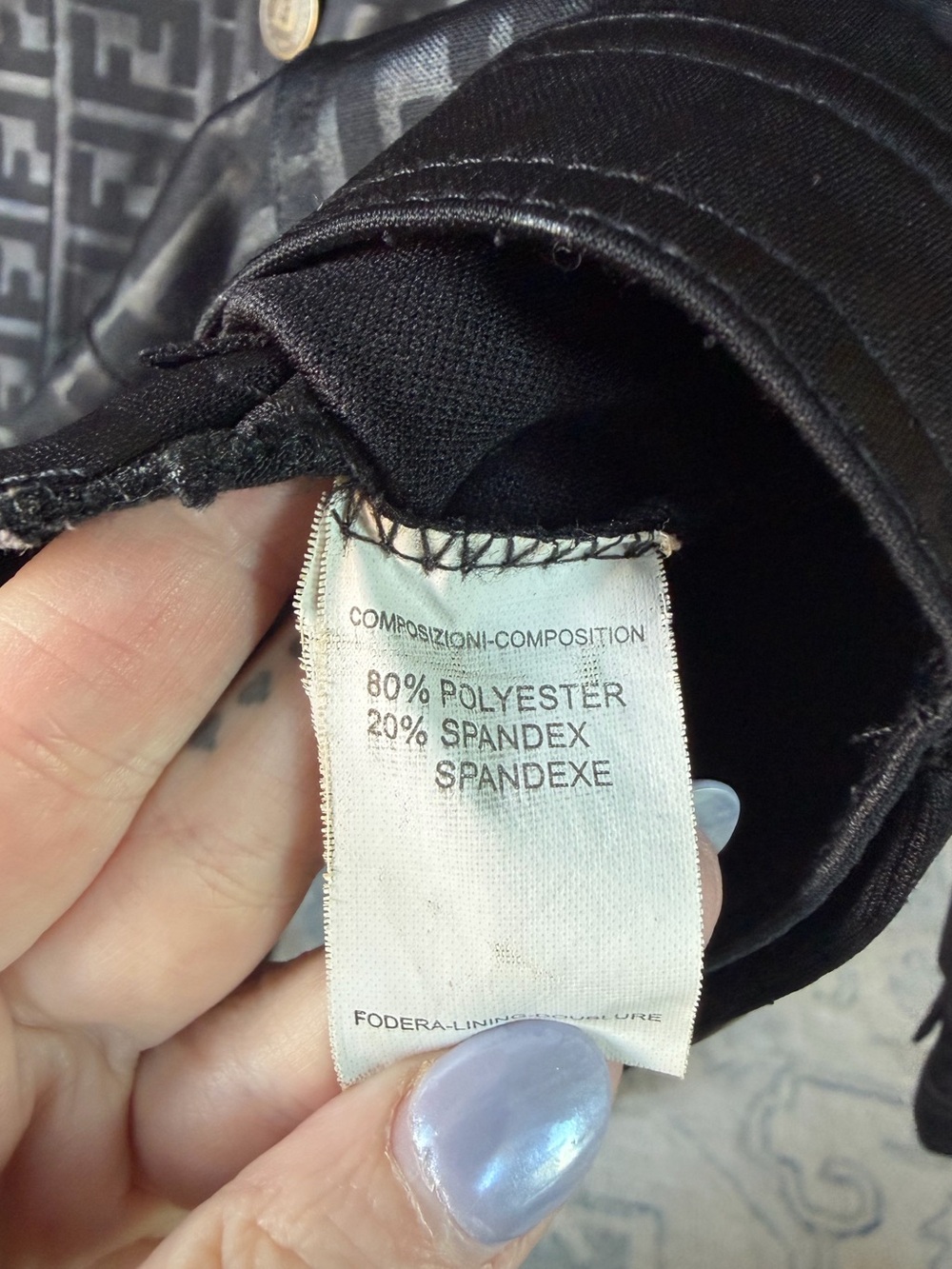 FENDI Roma Black Zucca Print Jacket - Picture 7 of 7